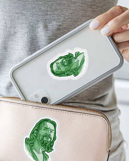 The Big Lebowski Le MEC vert Sticker 3"