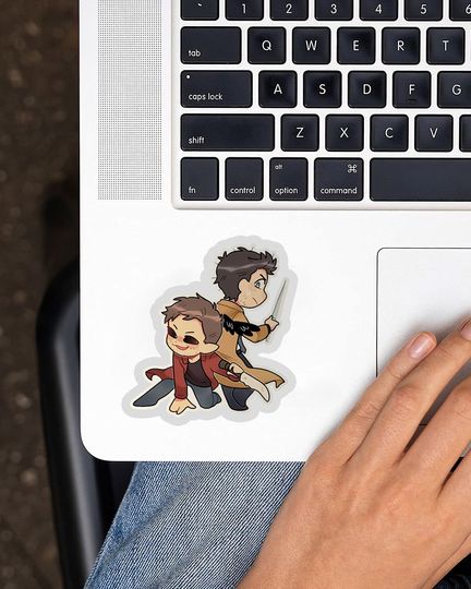 Dmon Dean and Castiel Sticker 3"