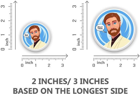 OBI Wan Kenobi Hello Threre Circle 2"