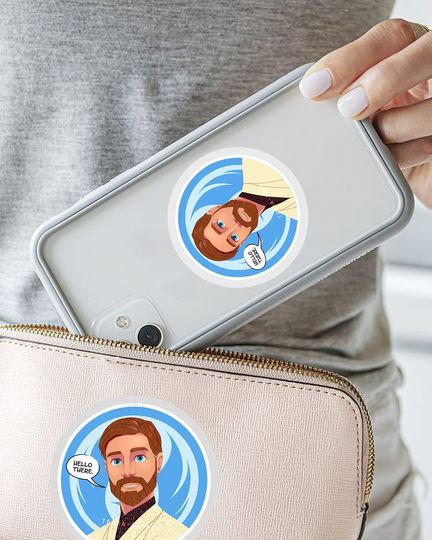 OBI Wan Kenobi Hello Threre Circle 2"