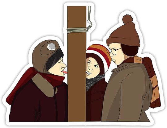 A Christmas Story Ralphie I Triple Dog Dare You Sticker 3"