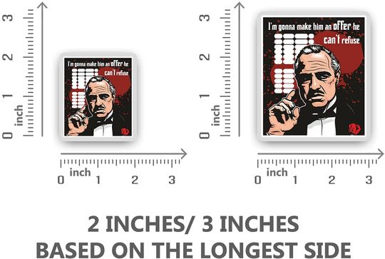 The Godfather Vito Corleone  Sticker 3"