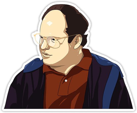 Seinfeld George Costanza My Name is George. I&rsquo;m Unemployed and I Live with My Parents Sticker 2"