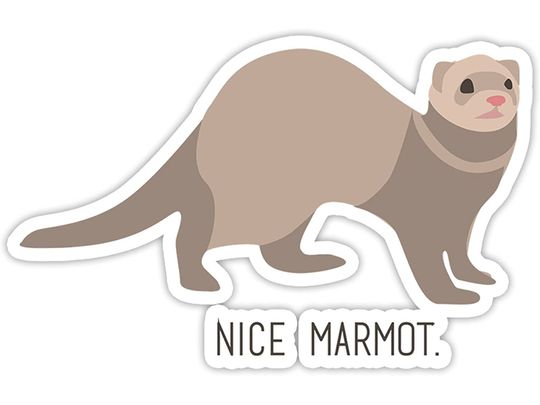 The Big Lebowski Nice Marmot Sticker 2"