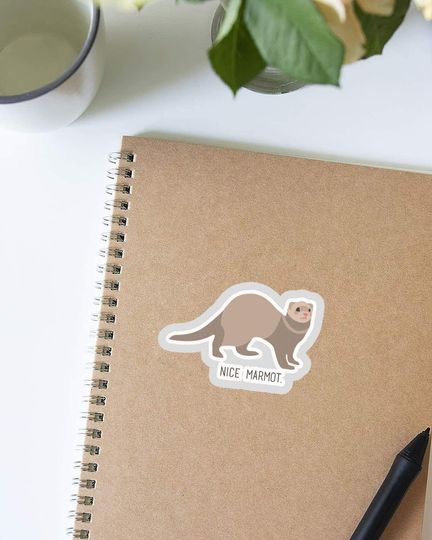 The Big Lebowski Nice Marmot Sticker 2"