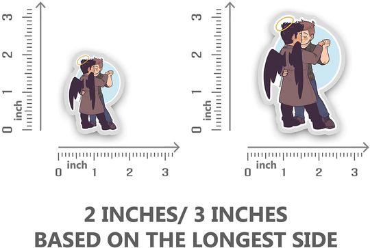 Sam Dean and Castiel Slow Dance Sticker 2"