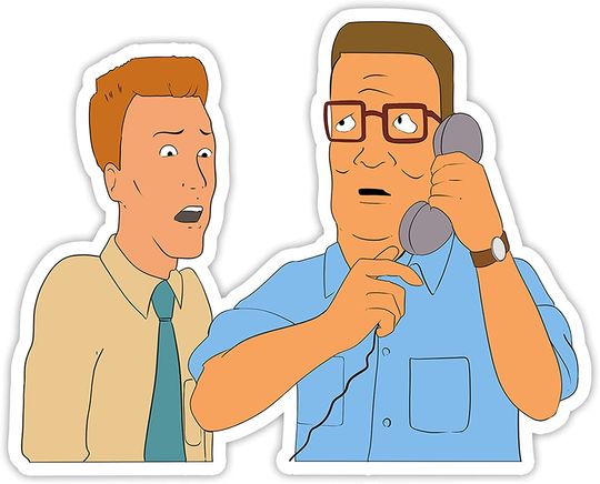 King of The Hill Hank Hill Strickland Propane Taste The Meat Not The Heat Sticker 2"