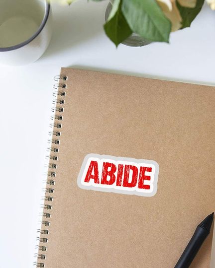 The Big Lebowski Abide Sticker 2"