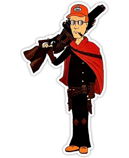 King of The Hill Dale Gribble x Graves Sticker 3"