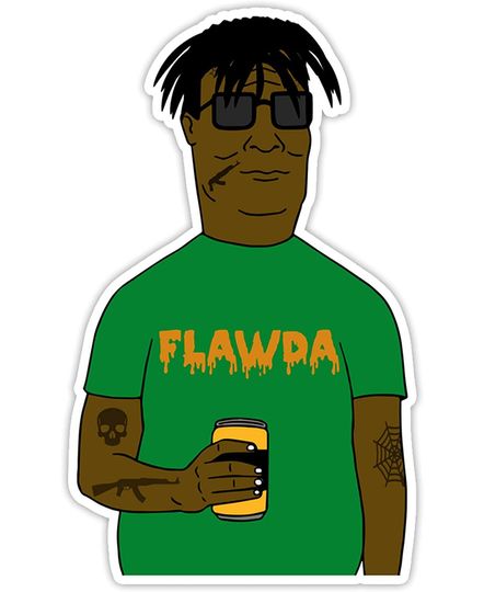 King of The Hill Repping The U with Orange and Green Sticker 2"