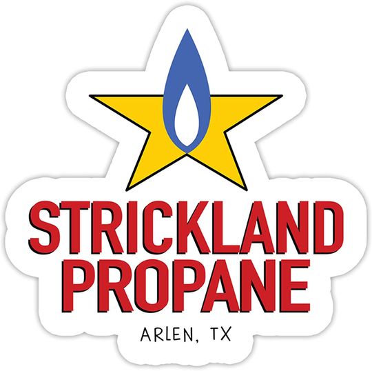 King of The Hill Strickland Propane Sticker 2"