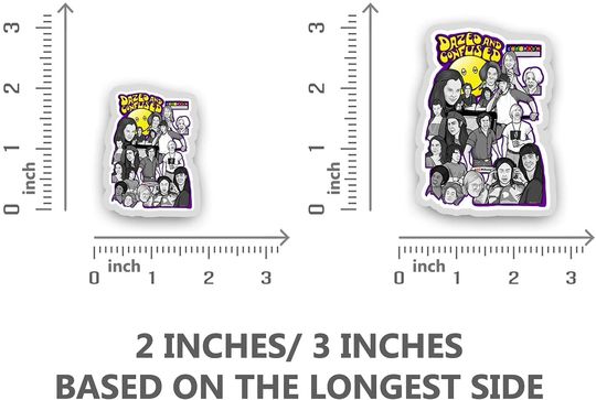 Dazed and Confused Character Collage Art Sticker 3"