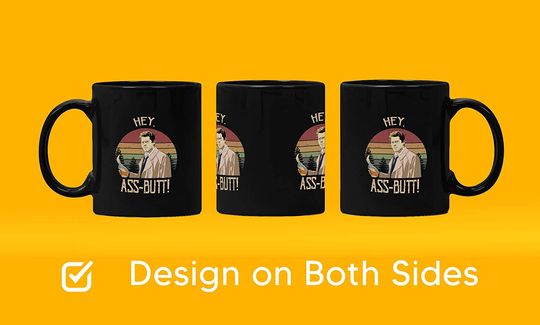 Castiel Hey, Ass Butt Circle Mug Mug 15oz