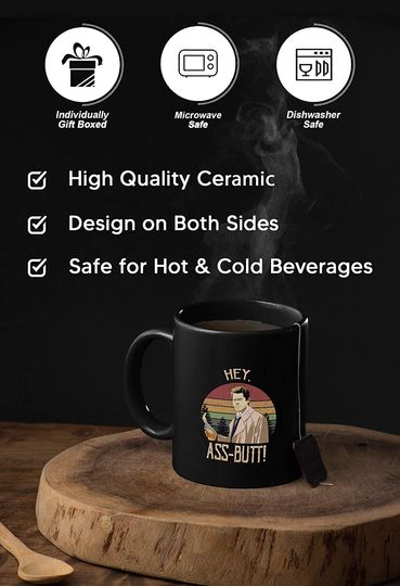 Castiel Hey, Ass Butt Circle Mug Mug 15oz