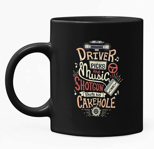 Driver Chooses The Music A Shotgun Closes Its Hole Mug 11oz