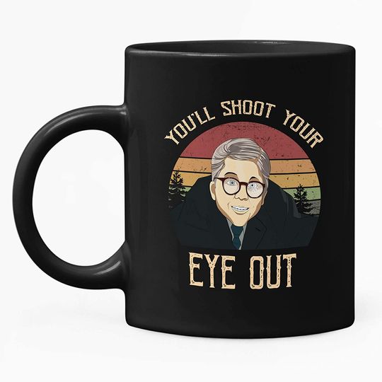 A Christmas Story Ralphie You'll Shoot Your Eye Out Circle Mug 11oz