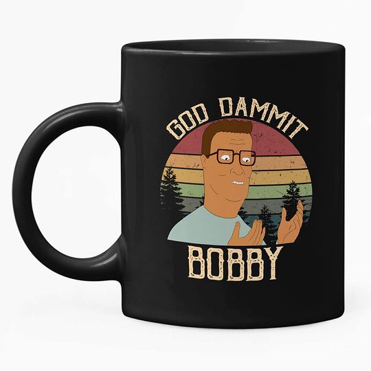 King Of The Hill Bobby Hill God Dammit Bobby Circle Mug 15oz