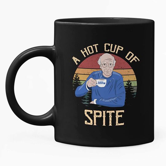 Curb Your Enthusiasm Larry David A Hot Cup of Spite Circle Mug 15oz