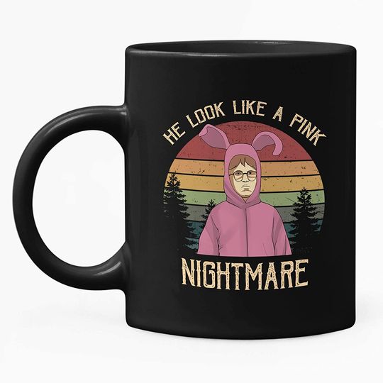 A Christmas Story Ralphie He Look Like A Pink Nightmare Circle Mug 11oz