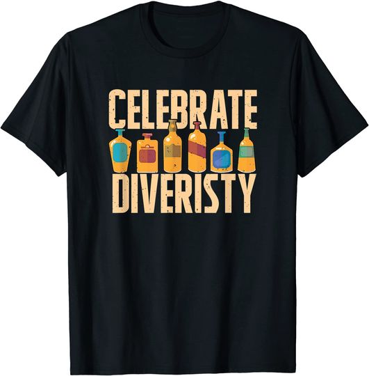 Celebrate Diversity Tasting Bourbon Single Malt Whiskey T-Shirt