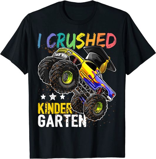 I Crushed Kindergarten Monster Truck Graduation Gift Boys T-Shirt