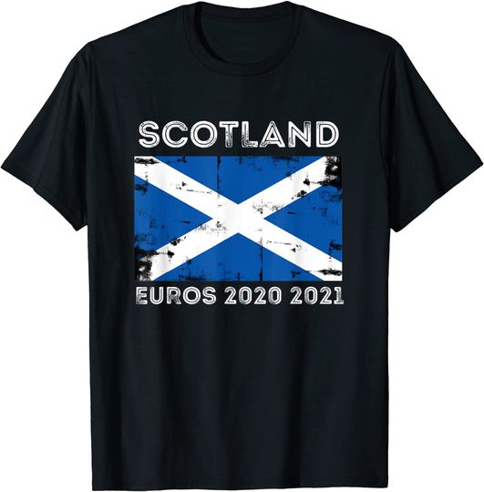 Euro 2021 Men's T Shirt Scotland Flag Football Design