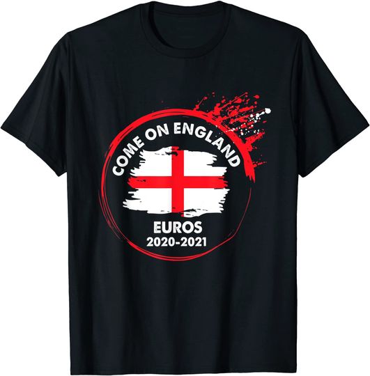 Come On England Euros 2020-2021 T Shirt Fans Graphic Design T-Shirt