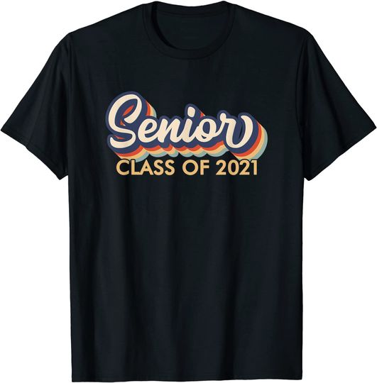Senior 2021 Grad Shirt - Retro 2021 Graduation T-Shirt