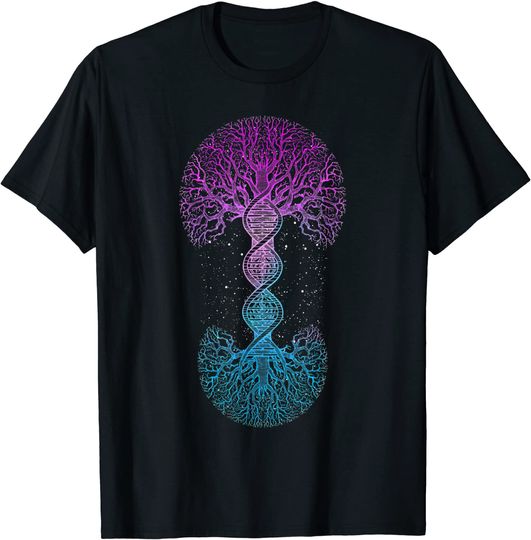 DNA Tree Of Life Science of Genetics Earth Day Genealogy T-Shirt