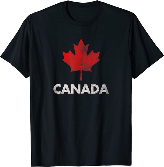 Vintage Retro Canadian Maple Leaf Shirt Canada Flag T-shirt