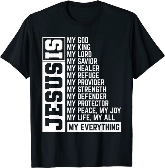 Faith Cross Christian Religious Jesus Lord Gift Jesus T-Shirt