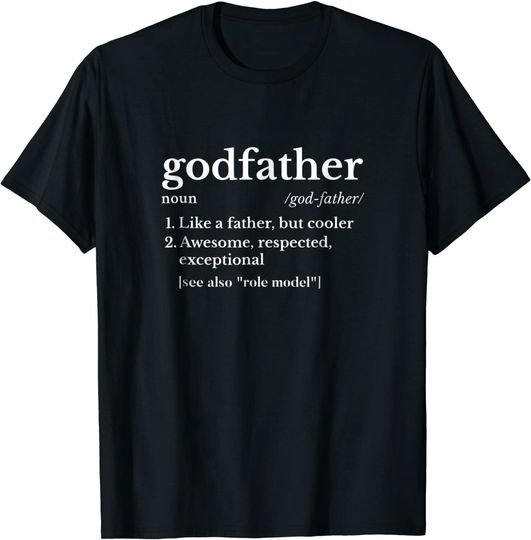 Mens Fathers Day Gift For Godfather Gifts From Godchild Shirt