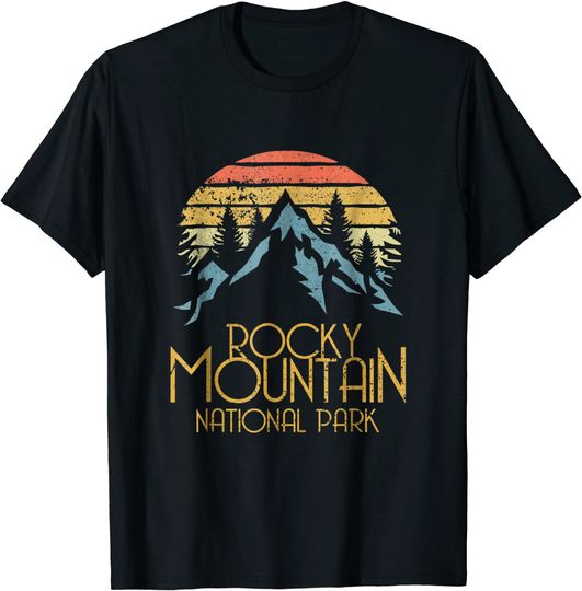 Vintage Rocky Mountains National Park Colorado Retro T-Shirt
