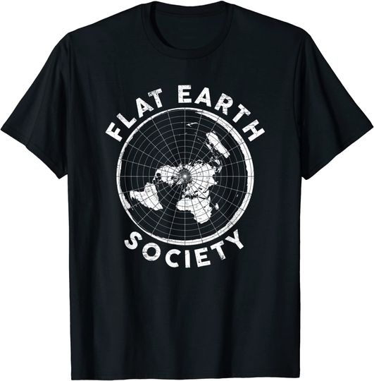 Flat Earth Society T Shirt Conspiracy Theory Earther Gift