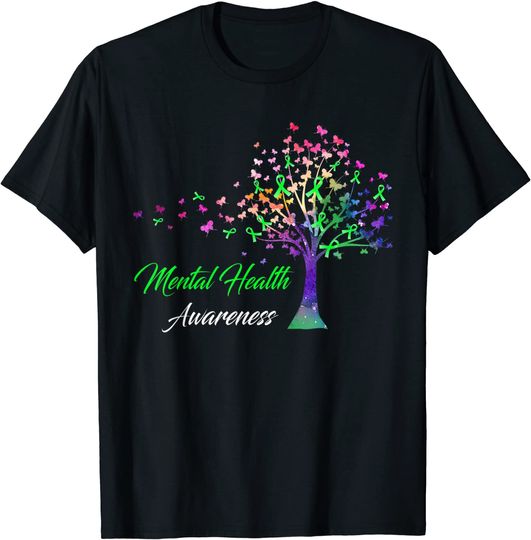 Tree Ribbon Mental Health Awareness T-Shirt