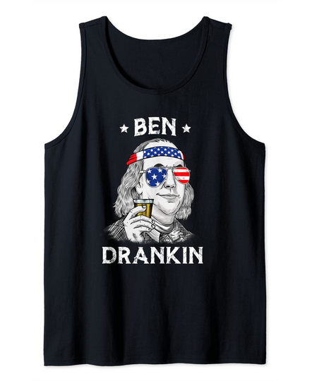4th Of July Ben Drankin Benjamin Franklin Tank Top
