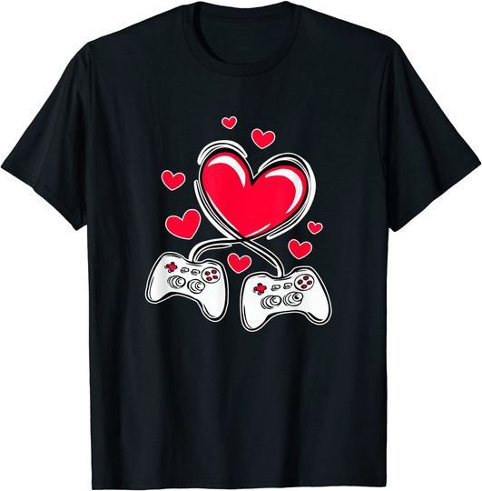 Gamer Heartbeat T-Shirt Video Game Lover Gift Shirt T-Shirt T-Shirt
