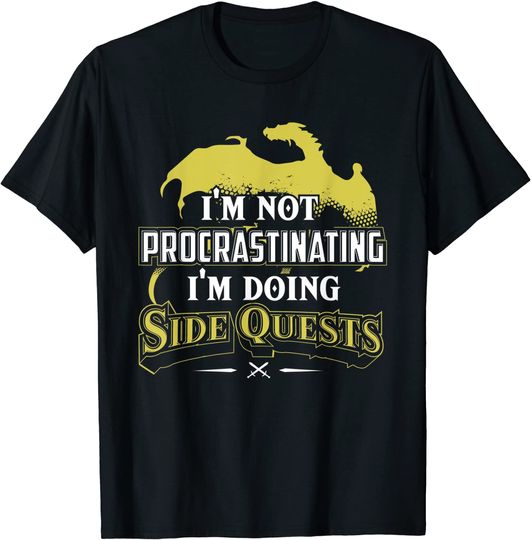 I'm not procrastinating I'm doing Side Quests - RPG Gamer T-Shirt