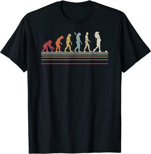 Funny Golf Shirt. Retro Style Evolution Of Man T-Shirt