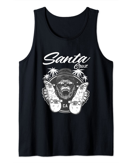 SkateBoard Santa Cruz Palm Tree Street Wear Tank Top