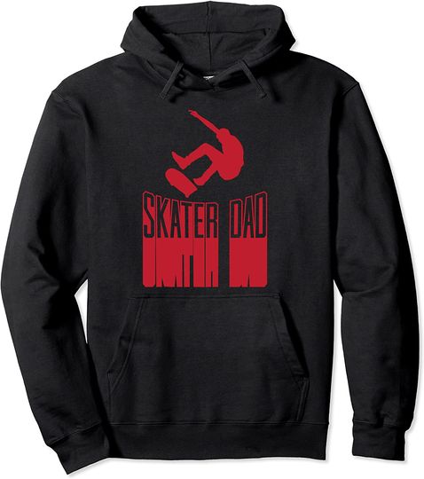 Skater Dad Cool Skateboard Father Skateboarding Tricks Pullover Hoodie