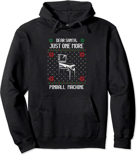 Ugly Pinball Machine Christmas Santa Pinball Wizard Hoodie