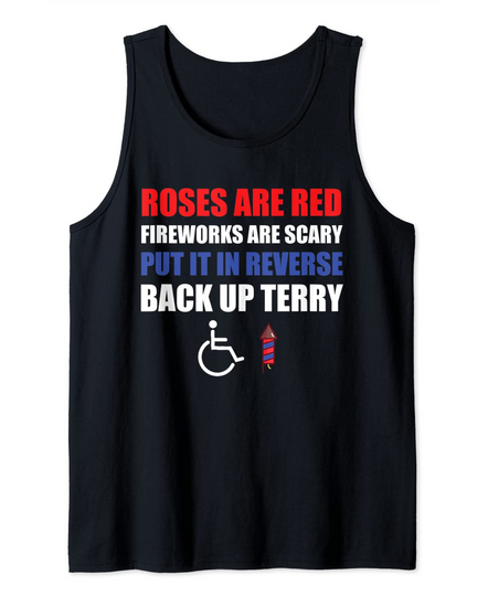 Discover Put It In Reverse Back Up Terry Funny 4th of July Fireworks Tank Top