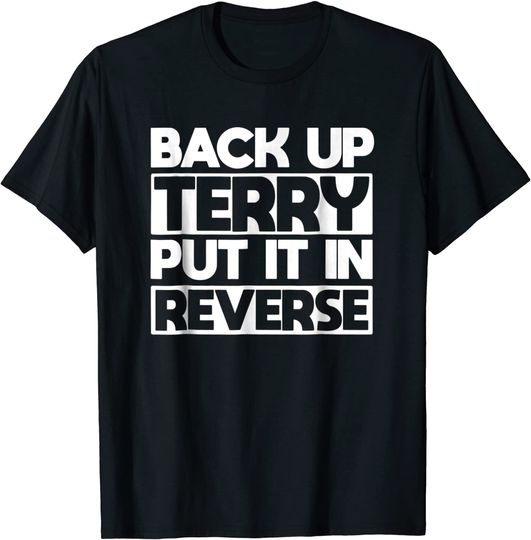 Discover back up terry put it in reverse t shirt