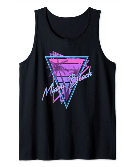 Miami Beach Men's Tank Top Vintage 80s