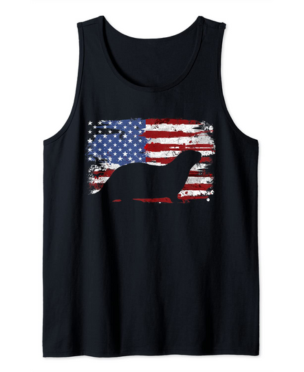 River Otter USA American Flag Tank Top