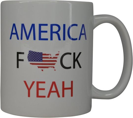 Best Coffee Mug USA Flag American Patriot Novelty Cup Great Gift Idea For Men Dad Father Husband Military Veteran Conservative