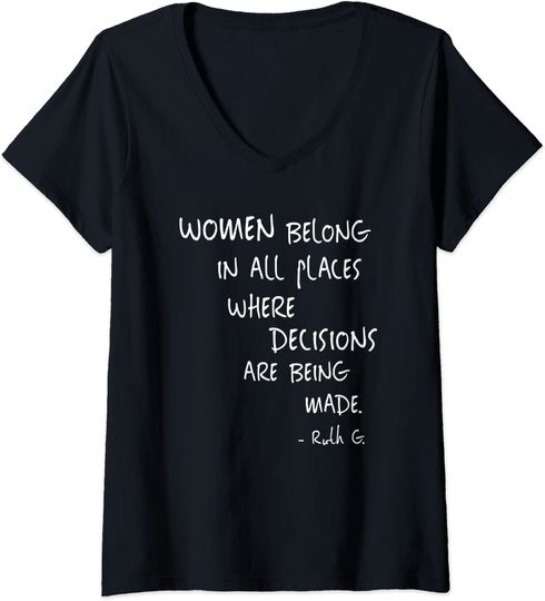 Womens Equal Rights Women Rights Political Feminism Feminist Gift V-Neck T-Shirt