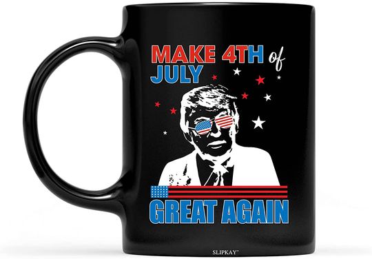 Pro Donald Trump Make 4th Of July Great Again Black Mug 11oz
