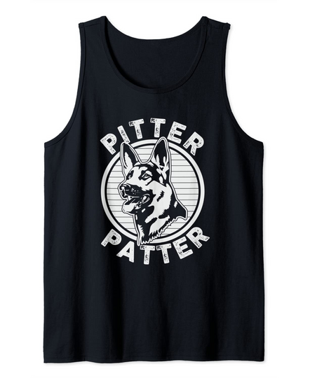 Funny Pitter Patter - Dog German Shepherd Dog Rescue Woof Tank Top